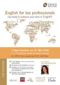 SPIDI Training English for tax professionals - Coverbild