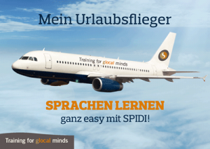 SPIDI Sommerkurse . Mein Urlaubsflieger = Sprachen lernen