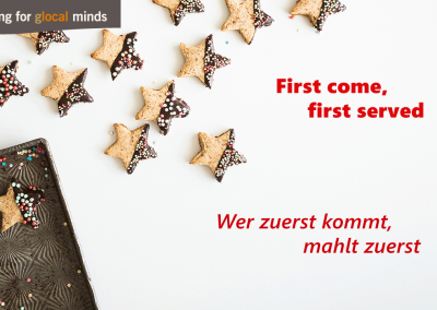 SPIDI Adventkalender First come, first served - Wer zuerst kommt, mahlt zuerst