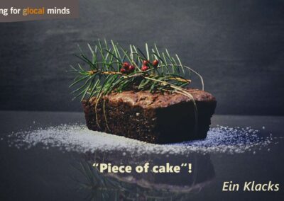 SPIDI Adventkalender Tür 1: “Piece of cake”! (ein Klacks)