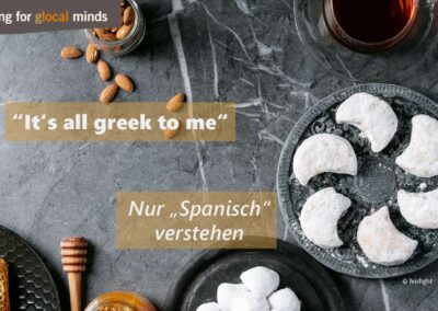 SPIDI Adventkalender Tür 16: “That's all greek to me” (nur “Spanisch” verstehen)