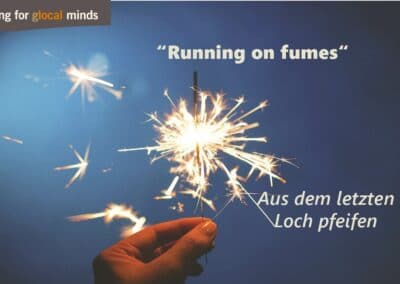 SPIDI Adventkalender Tür 19: “Running on fumes” (aus dem letzten Loch pfeifen)