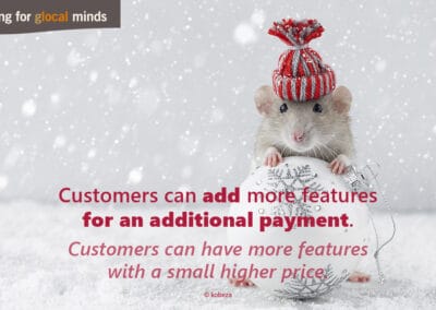 SPIDI Adventkalender Tür 11: Customers can add more features for an additional payment.