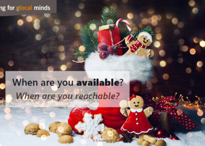 SPIDI Adventkalender Tür 6 - When are you available?