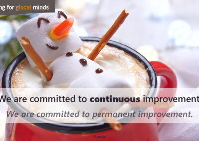 SPIDI Adventkalender Tür 7 - We are committed to continuous improvement