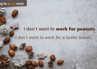 SPIDI Adventkalender Tür 9 - I don't want to work for peanuts