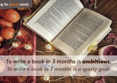 SPIDI Adventkalender Tür 10 - To write a book in 3 months is ambitious